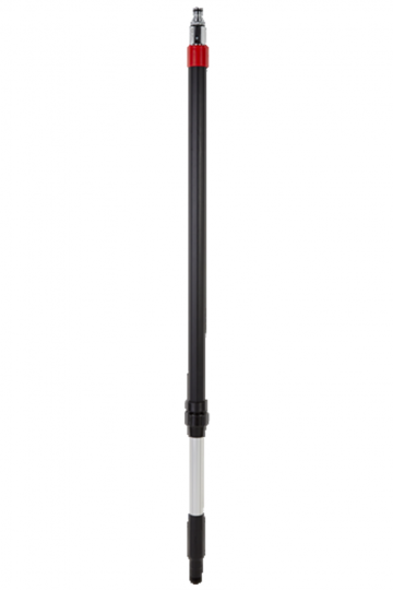 Manche alu télescopique à passage d'eau avec clic et robinet on/off, 106 - 160 cm, VIKAN