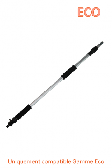Manche alu télescopique à passage d'eau avec vanne d'arrêt, 90 - 180 cm