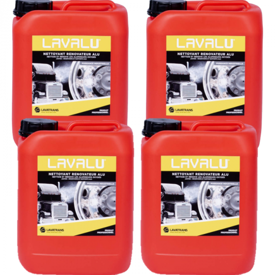 4 x LAVALU | Nettoyant et renovateur alu | bidon 5L