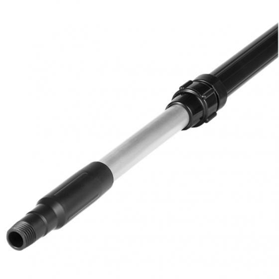 Manche alu télescopique à passage d'eau avec clic et robinet on/off, 106 - 160 cm, VIKAN
