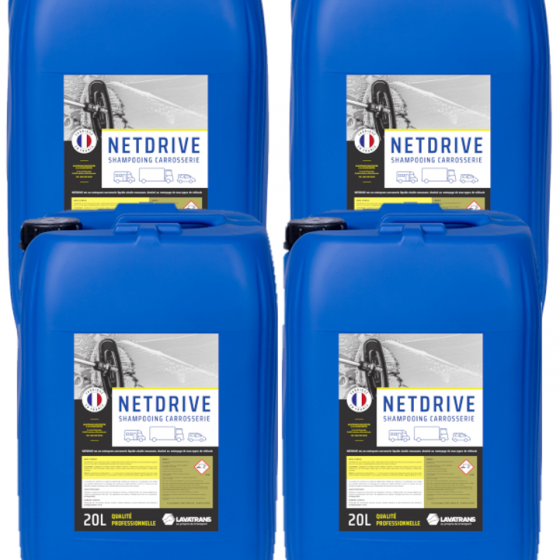 NETDRIVE | Shampoing carrosserie tous véhicules | bidon 20L