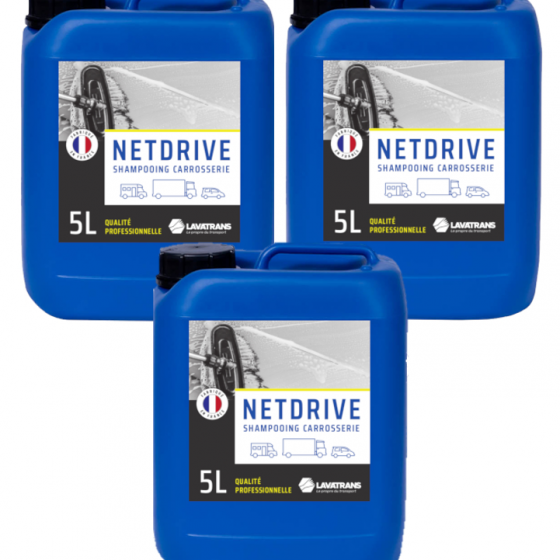 NETDRIVE | Shampoing carrosserie tous véhicules | bidon 5L