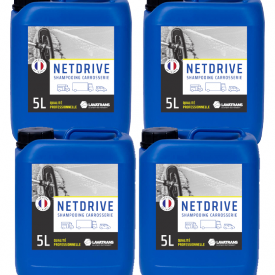 NETDRIVE | Shampoing carrosserie tous véhicules | bidon 5L