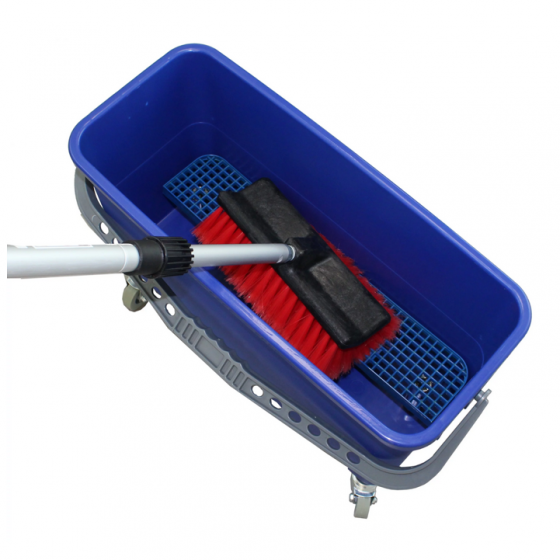 Seau à roulettes 25L avec grille intégrée